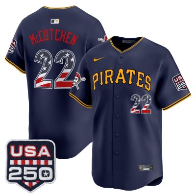 Men's Pittsburgh Pirates USA 250 Fourth of July Vapor Premier Limited Jersey - Navy / Andrew McCutchen