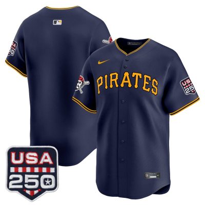 Men's Pittsburgh Pirates USA 250 Fourth of July Vapor Premier Limited Jersey - Navy / Team
