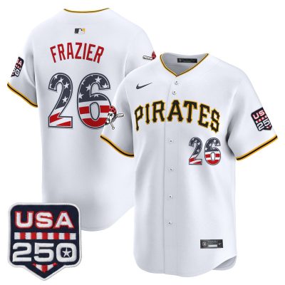Men's Pittsburgh Pirates USA 250 Fourth of July Vapor Premier Limited Jersey - White / Adam Frazier