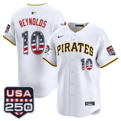 Men's Pittsburgh Pirates USA 250 Fourth of July Vapor Premier Limited Jersey - White / Bryan Reynolds