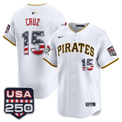 Men's Pittsburgh Pirates USA 250 Fourth of July Vapor Premier Limited Jersey - White / Oneil Cruz