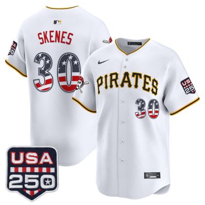 Men's Pittsburgh Pirates USA 250 Fourth of July Vapor Premier Limited Jersey - White / Paul Skenes