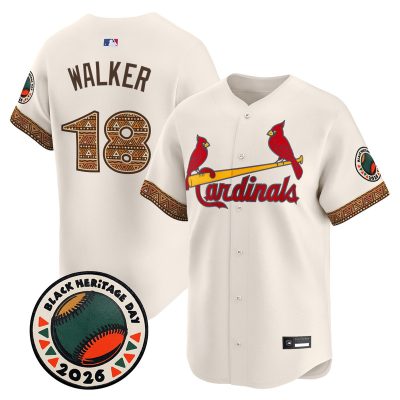 Men's St. Louis Cardinals 2026 Black Heritage Day Vapor Premier Limited Jersey - Stitched - Cream / Jordan Walker