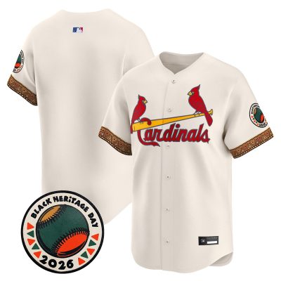 Men's St. Louis Cardinals 2026 Black Heritage Day Vapor Premier Limited Jersey - Stitched - Cream / Team