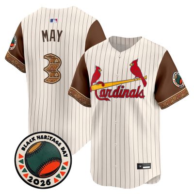 Men's St. Louis Cardinals 2026 Black Heritage Day Vapor Premier Limited Jersey - Stitched - Pinstripe / Dustin May