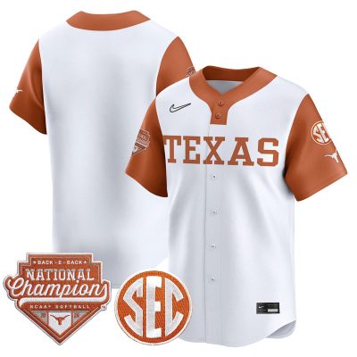 Men's Texas Longhorns 2026 Back-To-Back World Series (WCWS) Champions Vapor Premier Limited Jersey - Alternate / Team