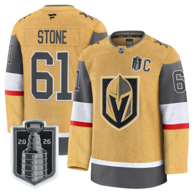 Men's Vegas Golden Knights 2026 Stanley Cup Champions Premium Jersey - Gold / Mark Stone