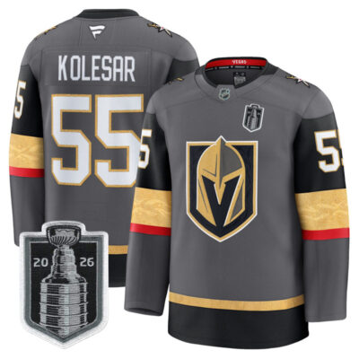 Men's Vegas Golden Knights 2026 Stanley Cup Champions Premium Jersey - Gray / Keegan Kolesar