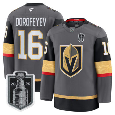 Men's Vegas Golden Knights 2026 Stanley Cup Champions Premium Jersey - Gray / Pavel Dorofeyev