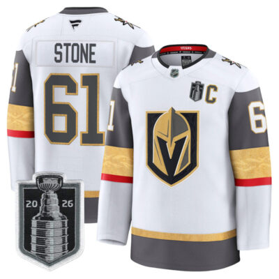Men's Vegas Golden Knights 2026 Stanley Cup Champions Premium Jersey - White / Mark Stone