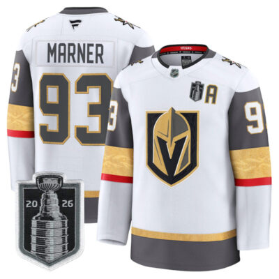 Men's Vegas Golden Knights 2026 Stanley Cup Champions Premium Jersey - White / Mitch Marner