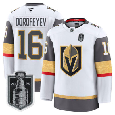 Men's Vegas Golden Knights 2026 Stanley Cup Champions Premium Jersey - White / Pavel Dorofeyev