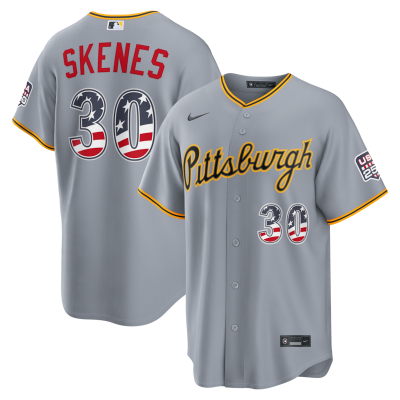 Paul Skenes Pittsburgh Pirates USA 250 Fourth of July Road Stadium Jersey - Gray