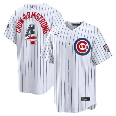 Pete Crow-Armstrong Chicago Cubs USA 250 Fourth of July Home Stadium Jersey - White