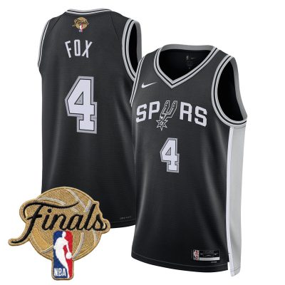 San Antonio Spurs 2026 Finals Swingman Stitched Jersey - Icon / De'Aaron Fox