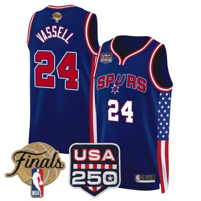 San Antonio Spurs "America 250 Edition" 2026 Finals patch Swingman Stitched Jersey - Royal / Devin Vassell