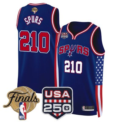 San Antonio Spurs "America 250 Edition" 2026 Finals patch Swingman Stitched Jersey - Royal / SPURS 210