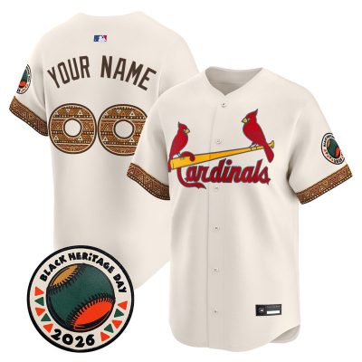 St. Louis Cardinals 2026 Black Heritage Day Vapor Premier Limited Custom Jersey - Stitched - Cream