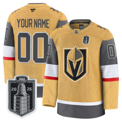 Vegas Golden Knights 2026 Stanley Cup Champions Premium Custom Jersey - Gold