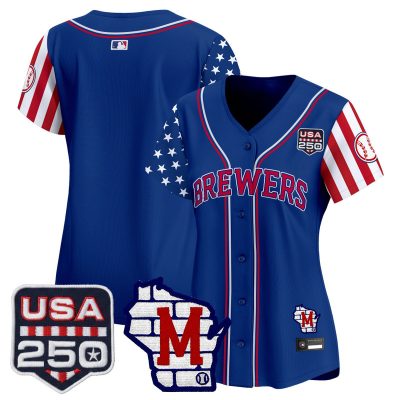 Women's Milwaukee Brewers "America250 Edition" Vapor Premier Limited Jersey - Royal / Team