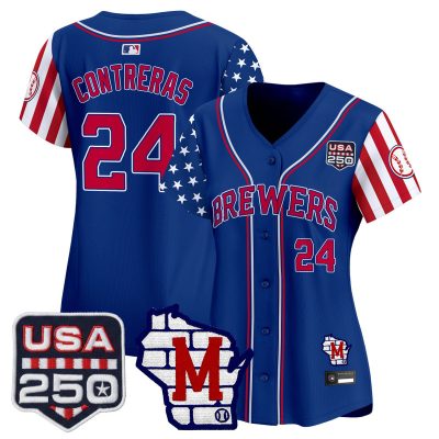 Women's Milwaukee Brewers "America250 Edition" Vapor Premier Limited Jersey - Royal / William Contreras