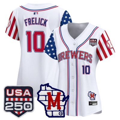 Women's Milwaukee Brewers "America250 Edition" Vapor Premier Limited Jersey - White / Sal Frelick