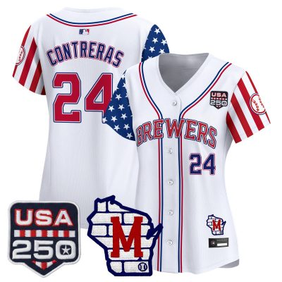 Women's Milwaukee Brewers "America250 Edition" Vapor Premier Limited Jersey - White / William Contreras