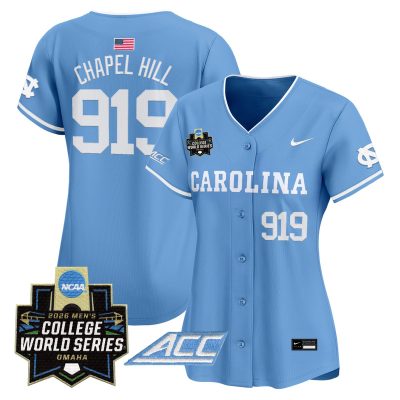 Women's North Carolina Tar Heels 2026 World Series Vapor Premier Limited Jersey - Blue / Chapel Hill 919