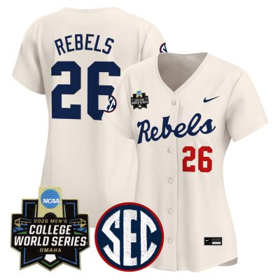 Women's Ole Miss Rebels 2026 World Series Vapor Premier Limited Jersey - Cream / #26 Rebels