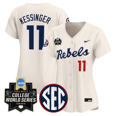 Women's Ole Miss Rebels 2026 World Series Vapor Premier Limited Jersey - Cream / Don Kessinger