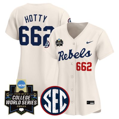 Women's Ole Miss Rebels 2026 World Series Vapor Premier Limited Jersey - Cream / Hotty 662