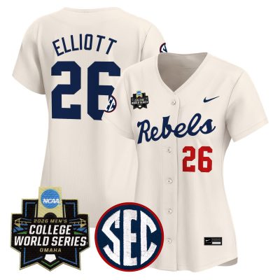 Women's Ole Miss Rebels 2026 World Series Vapor Premier Limited Jersey - Cream / Hunter Elliott
