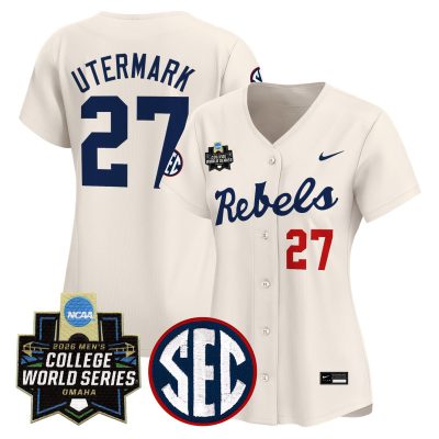 Women's Ole Miss Rebels 2026 World Series Vapor Premier Limited Jersey - Cream / Judd Utermark
