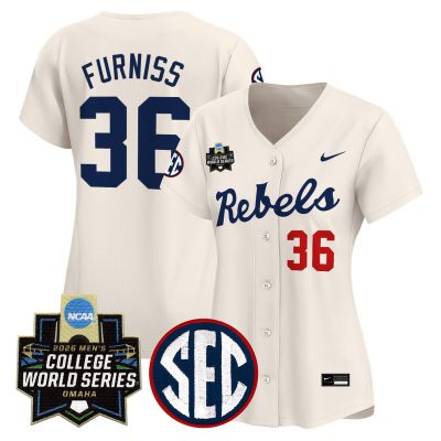 Women's Ole Miss Rebels 2026 World Series Vapor Premier Limited Jersey - Cream / Will Furniss