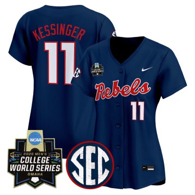 Women's Ole Miss Rebels 2026 World Series Vapor Premier Limited Jersey - Navy / Don Kessinger