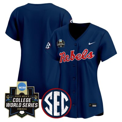 Women's Ole Miss Rebels 2026 World Series Vapor Premier Limited Jersey - Navy / Team