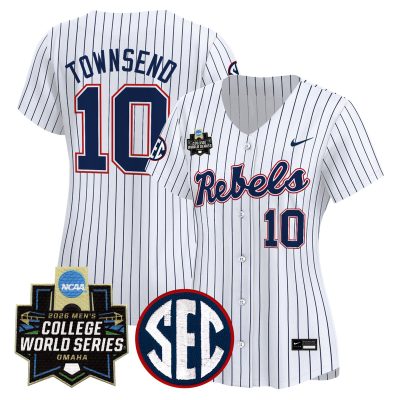 Women's Ole Miss Rebels 2026 World Series Vapor Premier Limited Jersey - Pinstripe / Cade Townsend