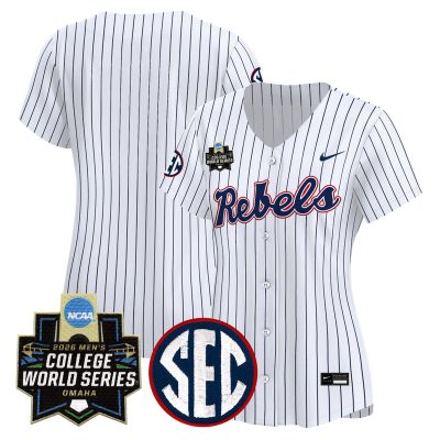 Women's Ole Miss Rebels 2026 World Series Vapor Premier Limited Jersey - Pinstripe / Team