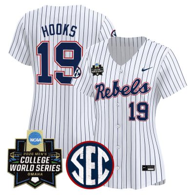 Women's Ole Miss Rebels 2026 World Series Vapor Premier Limited Jersey - Pinstripe / Walker Hooks