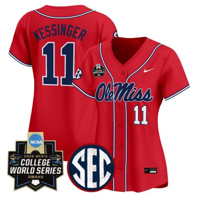 Women's Ole Miss Rebels 2026 World Series Vapor Premier Limited Jersey - Red / Don Kessinger