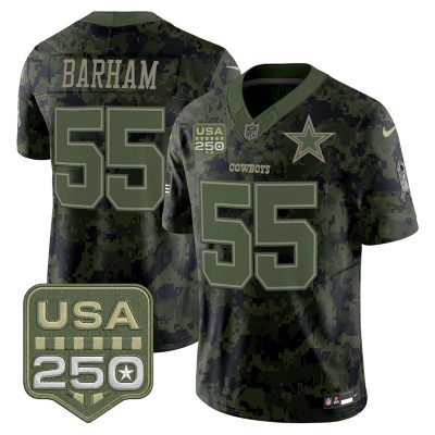 Barham Dallas Cowboys Salute to Service Vapor Limited Jersey - Barham