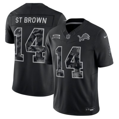 Amon-Ra St. Brown Detroit Lions 2026 Salute to Service Stitched Limited Jersey - Black
