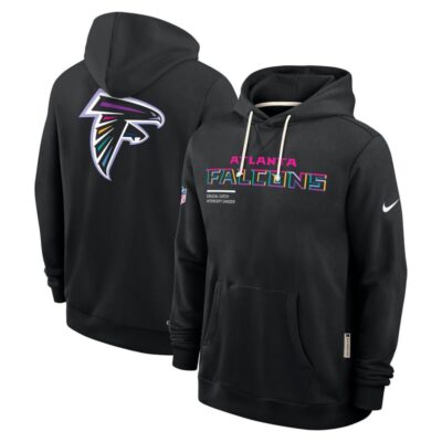 Atlanta Falcons 2025 NFL Crucial Catch Sideline Standard Issue Dri-FIT Hoodie - Black - Image 3