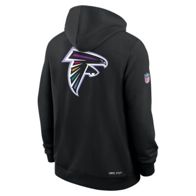 Atlanta Falcons 2025 NFL Crucial Catch Sideline Standard Issue Dri-FIT Hoodie - Black - Image 5