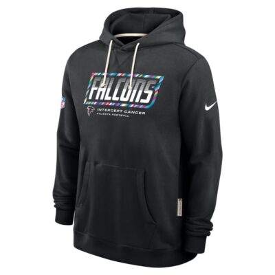Atlanta Falcons 2026 NFL Crucial Catch Sideline Standard Issue Dri-FIT Pullover Hoodie - Black - Image 3