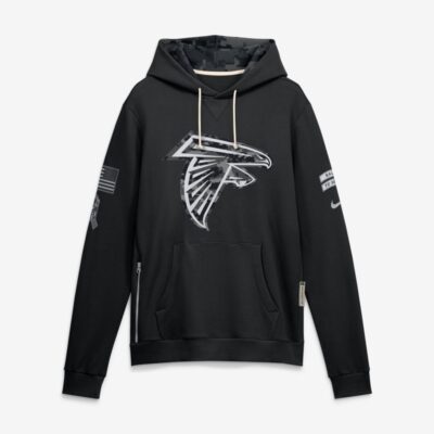 Atlanta Falcons 2026 Salute to Service Sideline Dri-FIT Pullover Hoodie - Black