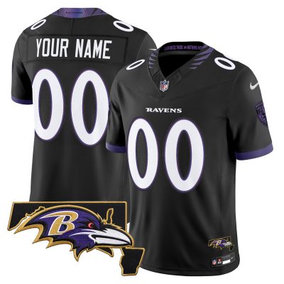 Baltimore Ravens 2026 Vapor Limited Custom Jersey V2 - Black