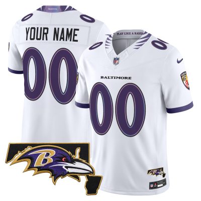 Baltimore Ravens 2026 Vapor Limited Custom Jersey V2 - White