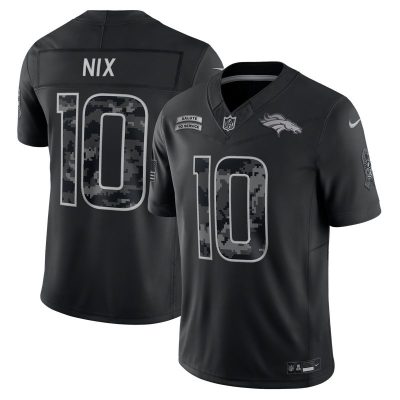 Bo Nix Denver Broncos 2026 Salute to Service Stitched Limited Jersey - Black