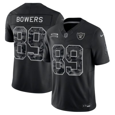 Brock Bowers Las Vegas Raiders 2026 Salute to Service Stitched Limited Jersey - Black